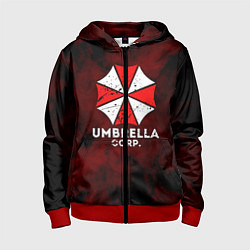 Толстовка на молнии детская UMBRELLA CORP, цвет: 3D-красный