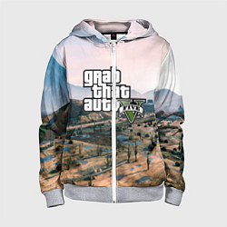 Толстовка на молнии детская Grand Theft Auto 5, цвет: 3D-меланж