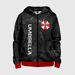 Толстовка на молнии детская UMBRELLA CORP, цвет: 3D-красный