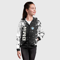 Толстовка на молнии детская BMW, цвет: 3D-черный — фото 2