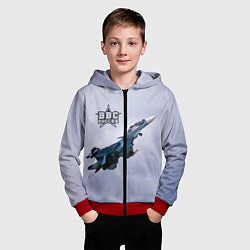 Толстовка на молнии детская ВВС России, цвет: 3D-красный — фото 2