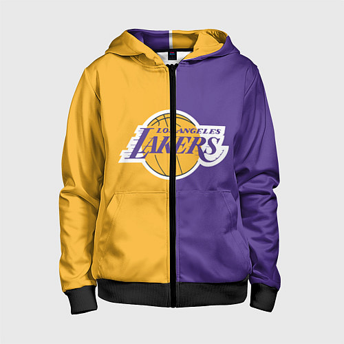 Детская толстовка на молнии LA LAKERS / 3D-Черный – фото 1