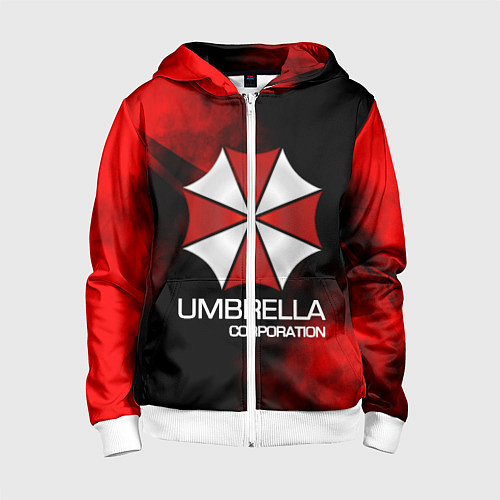 Детская толстовка на молнии UMBRELLA CORP / 3D-Белый – фото 1