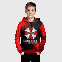 Толстовка на молнии детская UMBRELLA CORP, цвет: 3D-красный — фото 2