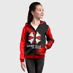 Толстовка на молнии детская UMBRELLA CORP, цвет: 3D-красный — фото 2