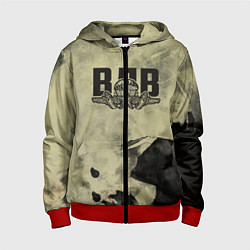 Толстовка на молнии детская ВДВ, цвет: 3D-красный