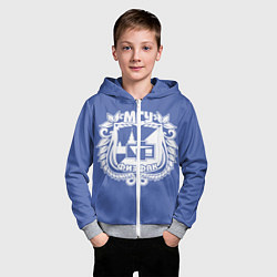 Толстовка на молнии детская Физфак МГУ, цвет: 3D-меланж — фото 2