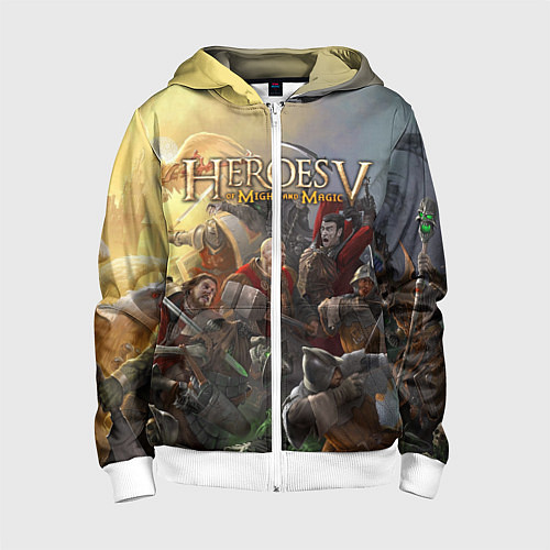 Детская толстовка на молнии Heroes of Might and Magic / 3D-Белый – фото 1