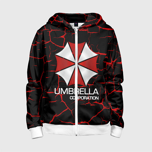 Детская толстовка на молнии UMBRELLA CORP / 3D-Белый – фото 1