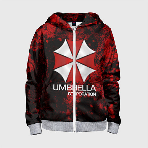 Детская толстовка на молнии UMBRELLA CORP / 3D-Меланж – фото 1