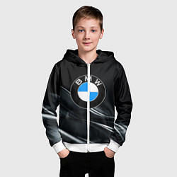 Толстовка на молнии детская BMW, цвет: 3D-белый — фото 2