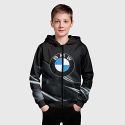 Толстовка на молнии детская BMW, цвет: 3D-черный — фото 2