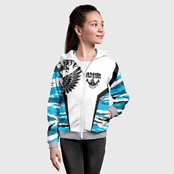 Толстовка на молнии детская ВМФ России камуфляж, цвет: 3D-меланж — фото 2