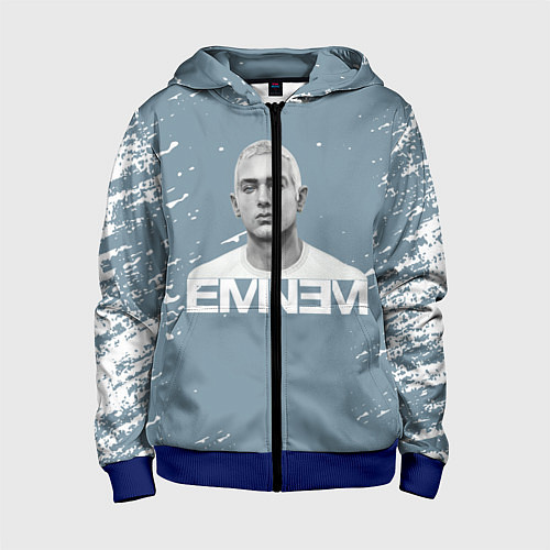 Детская толстовка на молнии EMINEM / 3D-Синий – фото 1