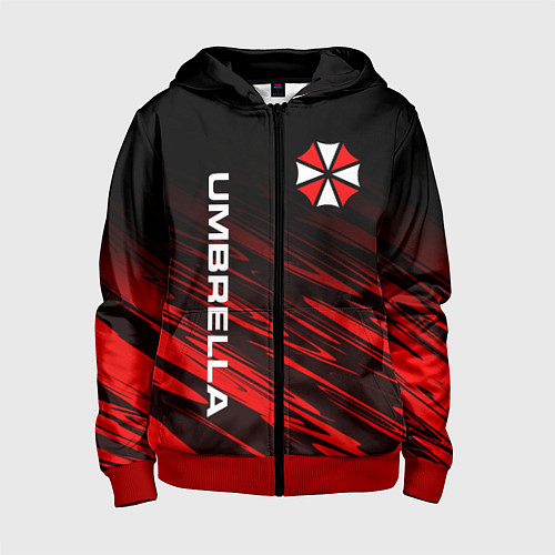 Детская толстовка на молнии UMBRELLA CORPORATION / 3D-Красный – фото 1