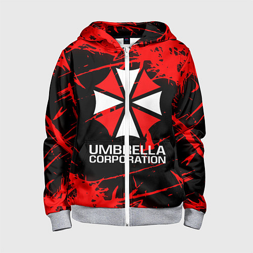 Детская толстовка на молнии UMBRELLA CORPORATION / 3D-Меланж – фото 1