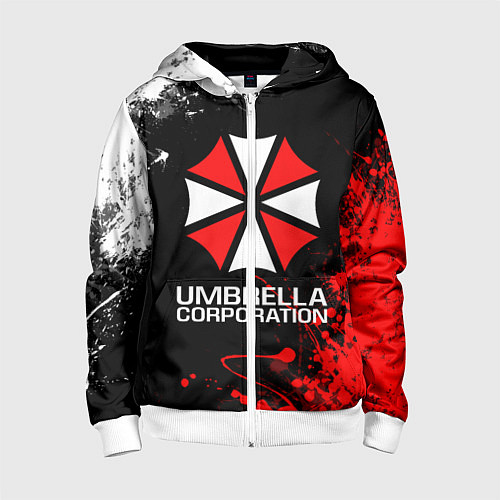 Детская толстовка на молнии UMBRELLA CORPORATION / 3D-Белый – фото 1