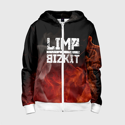 Детская толстовка на молнии LIMP BIZKIT / 3D-Белый – фото 1