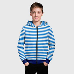 Толстовка на молнии детская Тельняшка ВДВ, цвет: 3D-синий — фото 2