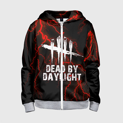 Детская толстовка на молнии Dead by Daylight / 3D-Меланж – фото 1