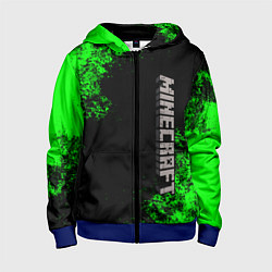 Толстовка на молнии детская MINECRAFT, цвет: 3D-синий