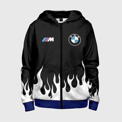 Детская толстовка на молнии BMW БМВ / 3D-Синий – фото 1