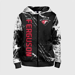 Толстовка на молнии детская Tony Ferguson, цвет: 3D-черный