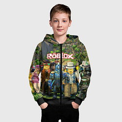 Толстовка на молнии детская ROBLOX, цвет: 3D-черный — фото 2