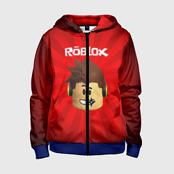 Толстовка на молнии детская ROBLOX, цвет: 3D-синий