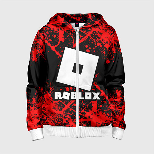 Детская толстовка на молнии Roblox / 3D-Белый – фото 1