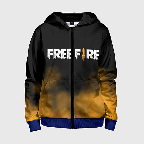 Детская толстовка на молнии Free fire / 3D-Синий – фото 1