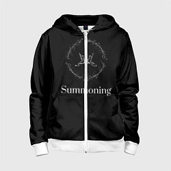 Толстовка на молнии детская Summoning, цвет: 3D-белый