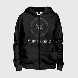 Толстовка на молнии детская Summoning, цвет: 3D-черный