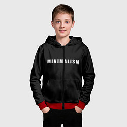 Толстовка на молнии детская Minimalism, цвет: 3D-красный — фото 2