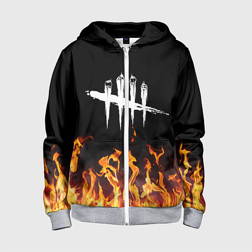 Детская толстовка на молнии DEAD BY DAYLIGHT / 3D-Меланж – фото 1