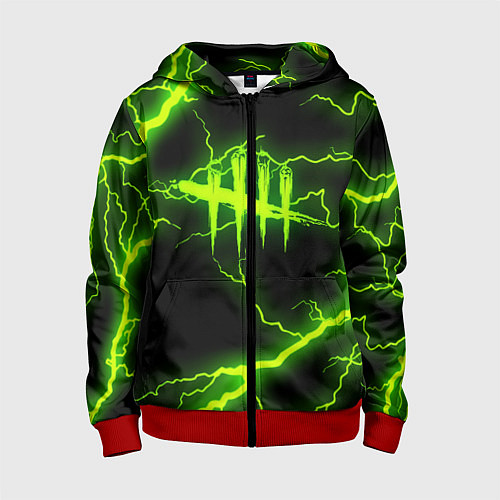 Детская толстовка на молнии DEAD BY DAYLIGHT / 3D-Красный – фото 1