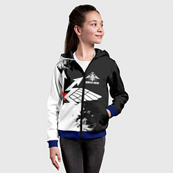 Толстовка на молнии детская Войска связи, цвет: 3D-синий — фото 2