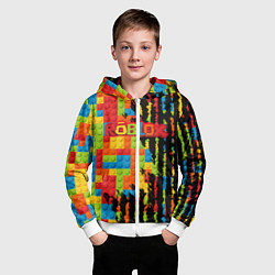 Толстовка на молнии детская Roblox, цвет: 3D-белый — фото 2