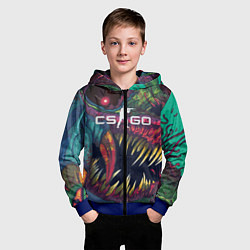 Толстовка на молнии детская CS GO Hyper Beast, цвет: 3D-синий — фото 2