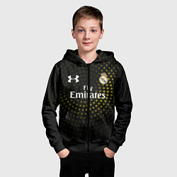 Толстовка на молнии детская Real Madrid, цвет: 3D-черный — фото 2