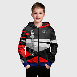 Толстовка на молнии детская Mercedes-Benz, цвет: 3D-синий — фото 2
