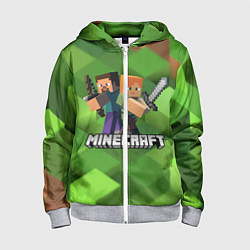 Детская толстовка на молнии MINECRAFT