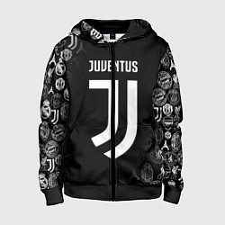 Толстовка на молнии детская JUVENTUS, цвет: 3D-черный