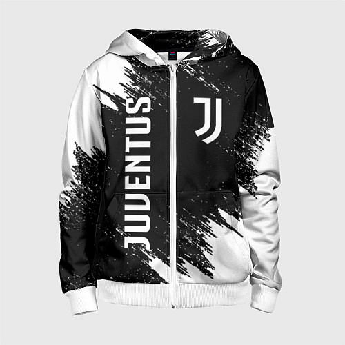 Детская толстовка на молнии JUVENTUS / 3D-Белый – фото 1