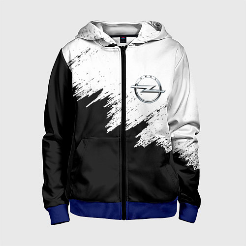 Детская толстовка на молнии Opel / 3D-Синий – фото 1