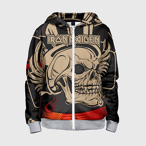 Детская толстовка на молнии Iron Maiden / 3D-Меланж – фото 1