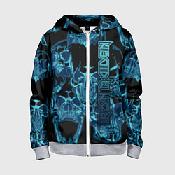 Толстовка на молнии детская Iron Maiden, цвет: 3D-меланж