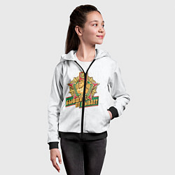 Толстовка на молнии детская Бывших не бывает погранвойска, цвет: 3D-черный — фото 2