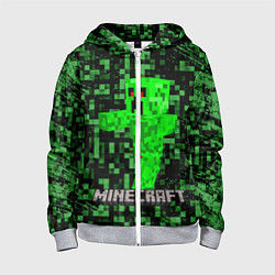 Детская толстовка на молнии MINECRAFT CREEPER