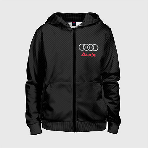 Детская толстовка на молнии AUDI / 3D-Черный – фото 1